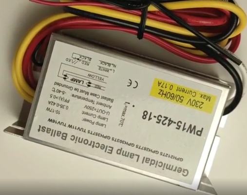 T5를 위한 24V DC 전자적 UVC 램프 밸러스트 살균기 18w 4 핀