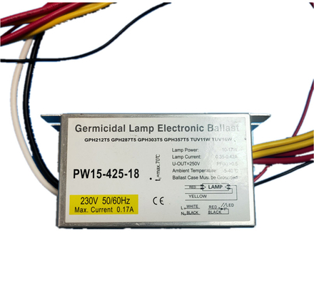 15w 철 자외선 램프 전자식 안정기 220v - UVC 소독을 위한 240v