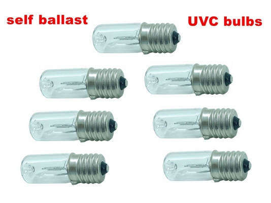 10V 12V DC 인버터 UV 살균 램프 3W 본인은 E17 램프 홀더에 밸러스트를 달았습니다